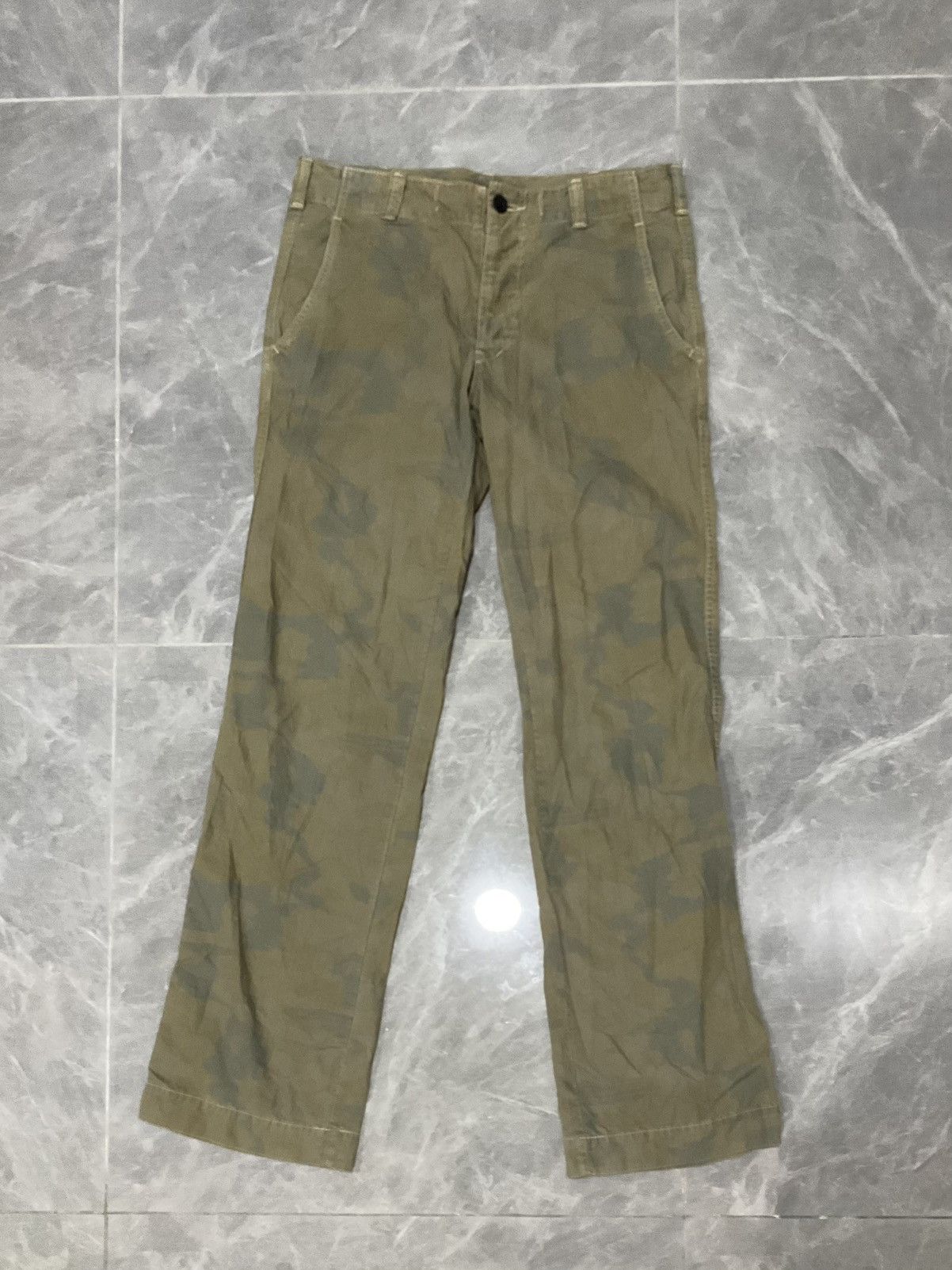 Japanese Brand × No Man Walks Alone × Sage De Cret Vintage Cotton Military Pants Strecth Cut Size US 33 - 1 Thumbnail