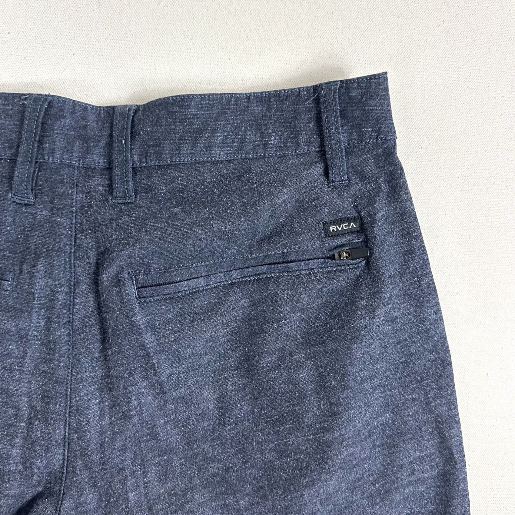RVCA RVCA Shorts Mens 29 Gray Dual Purpose Chino Hybrid Trunks Flat Front Performance Bermuda Outdoor Pockets Mens Size US 29 - 5 Thumbnail