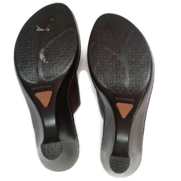 Born Born US 7 Clogs EU 40.5 Slip On Mules W8173 shoes Brown Leat Size US 7 / IT 37 - 6 Thumbnail