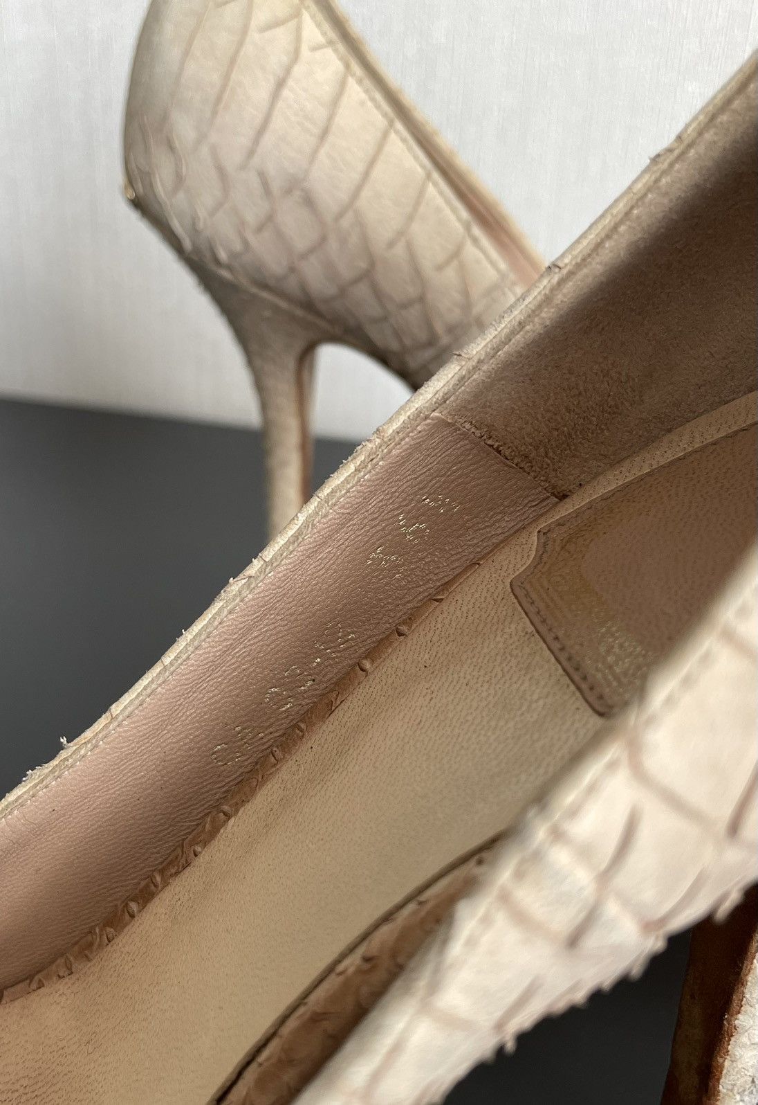 Christian Dior Monsieur × Hedi Slimane × John Galliano Vintage Christian Dior Python Heels Miss Dior peep toe Y2k Size US 6.5 / IT 36.5 - 7 Thumbnail