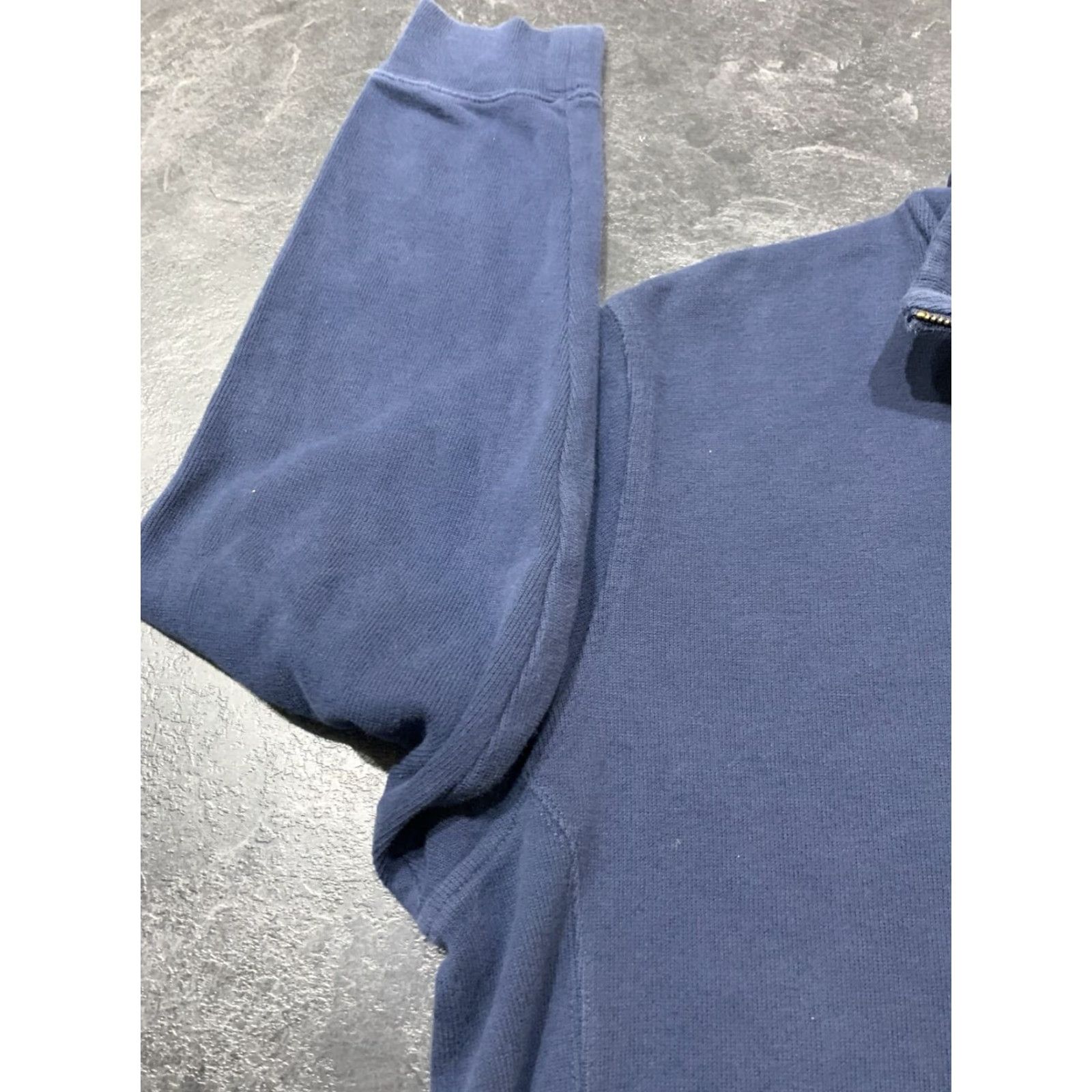 Brooks Brothers Brooks Brothers Casual Pullover Sweater Large L 1/4 Zip Mock Neck Long Sleeve Solid Blue Mens Size US L / EU 52-54 / 3 - 4 Thumbnail
