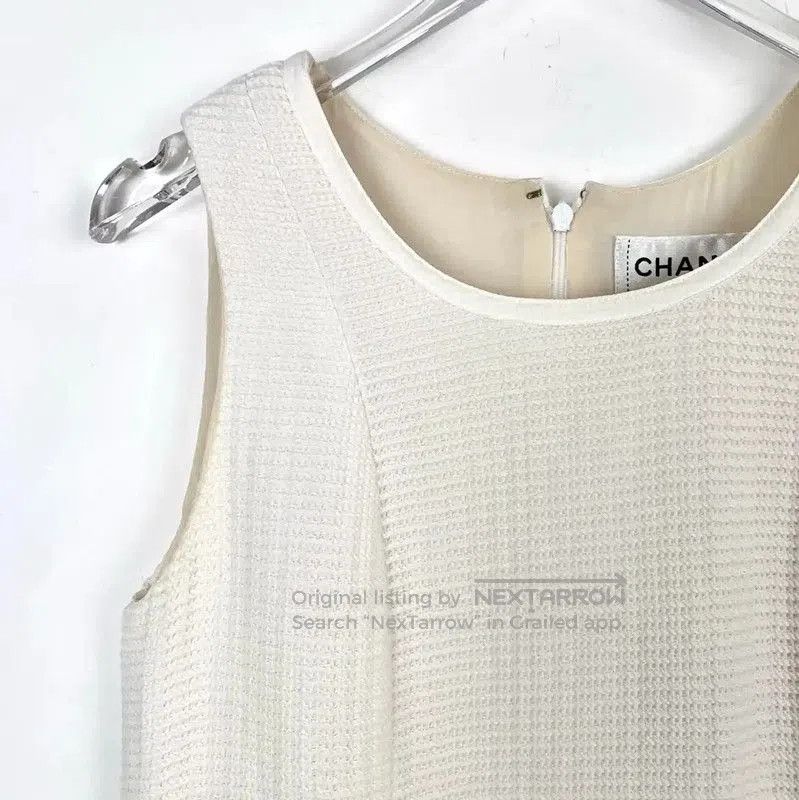 Chanel Chanel White Cotton Sleeveless Dress for Women . Size XS / US 0-2 / IT 36-38 - 3 Thumbnail