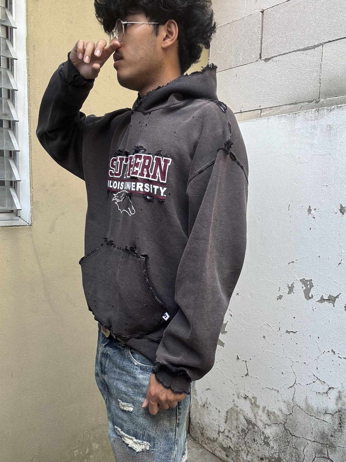 Vintage Faded Distressed Thrashed SOUTHERN Hoodie ERD Grunge Size US L / EU 52-54 / 3 - 8 Thumbnail