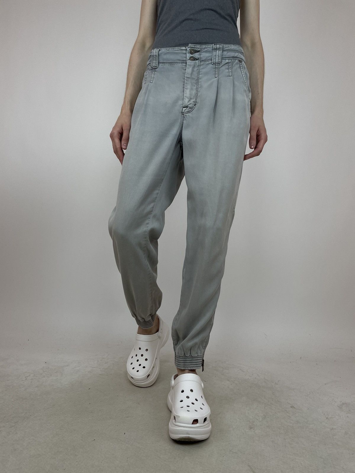 7 For All Mankind For All Mankind Joggers Pants Lyocell Washed Grey size 32 Size 28" / US 6 / IT 42 - 5 Thumbnail