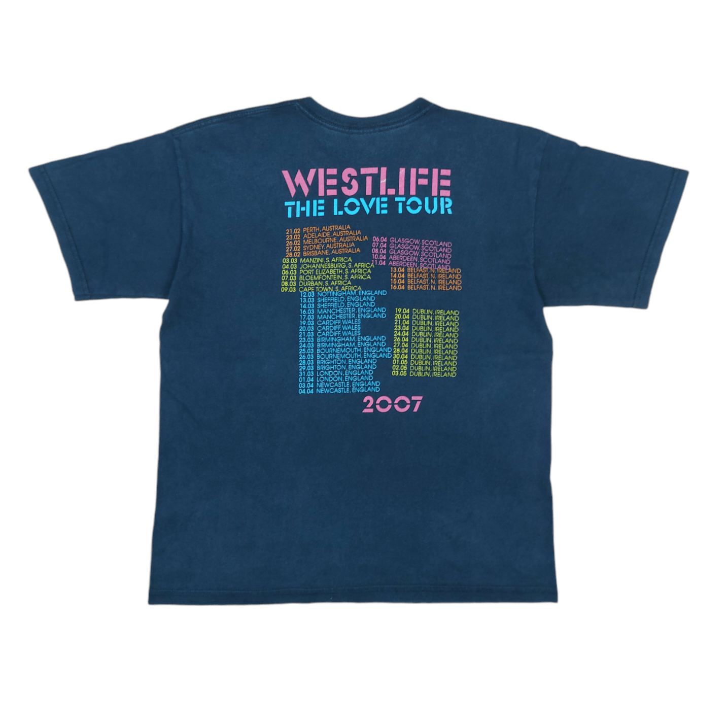 Band Tees × Vintage Vintage WestLife 2007 The Love Tour Bluenet Double-Sided TEE Size US S / EU 44-46 / 1 - 3 Thumbnail