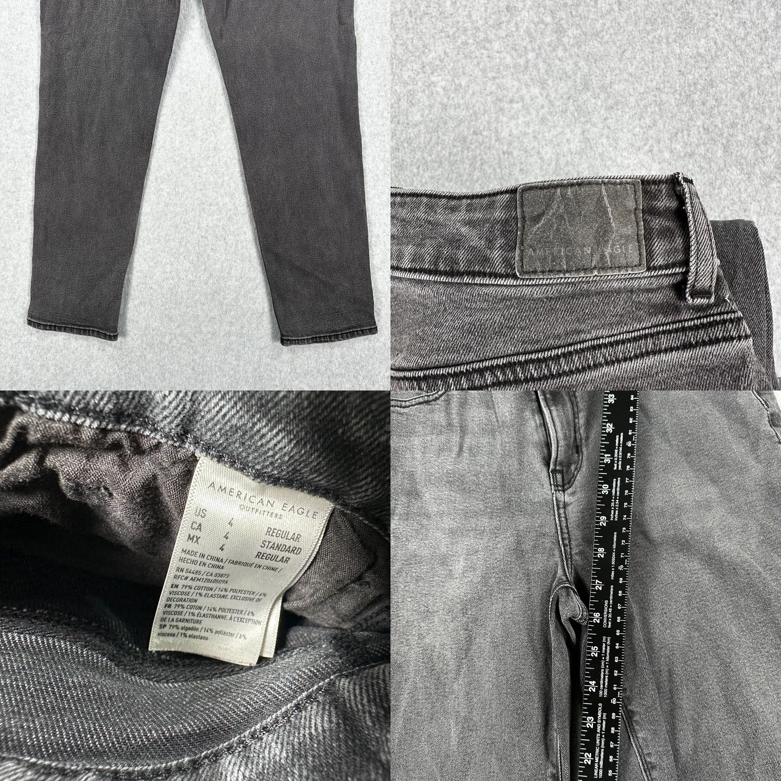 American Eagle Outfitters VINTAGE? No — American Eagle Outfitters Skinny Jeans Gray Women's 4 Light Wash Pockets Denim Size 27" / US 4 / IT 40 - 8 Thumbnail