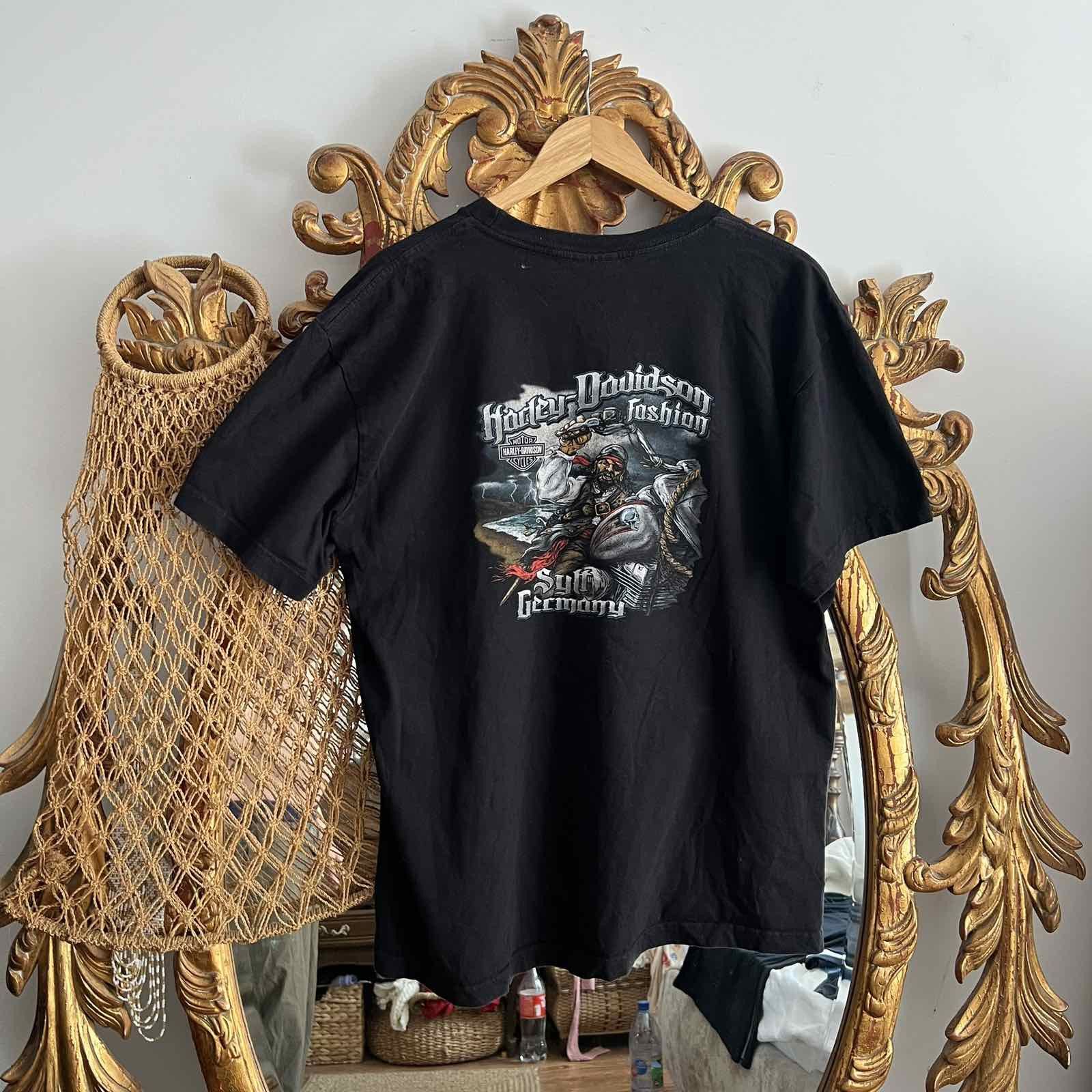 Harley Davidson × Vintage Vintage Harley Davidson Motorcycle T-shirt Size US XL / EU 56 / 4 - 2 Thumbnail