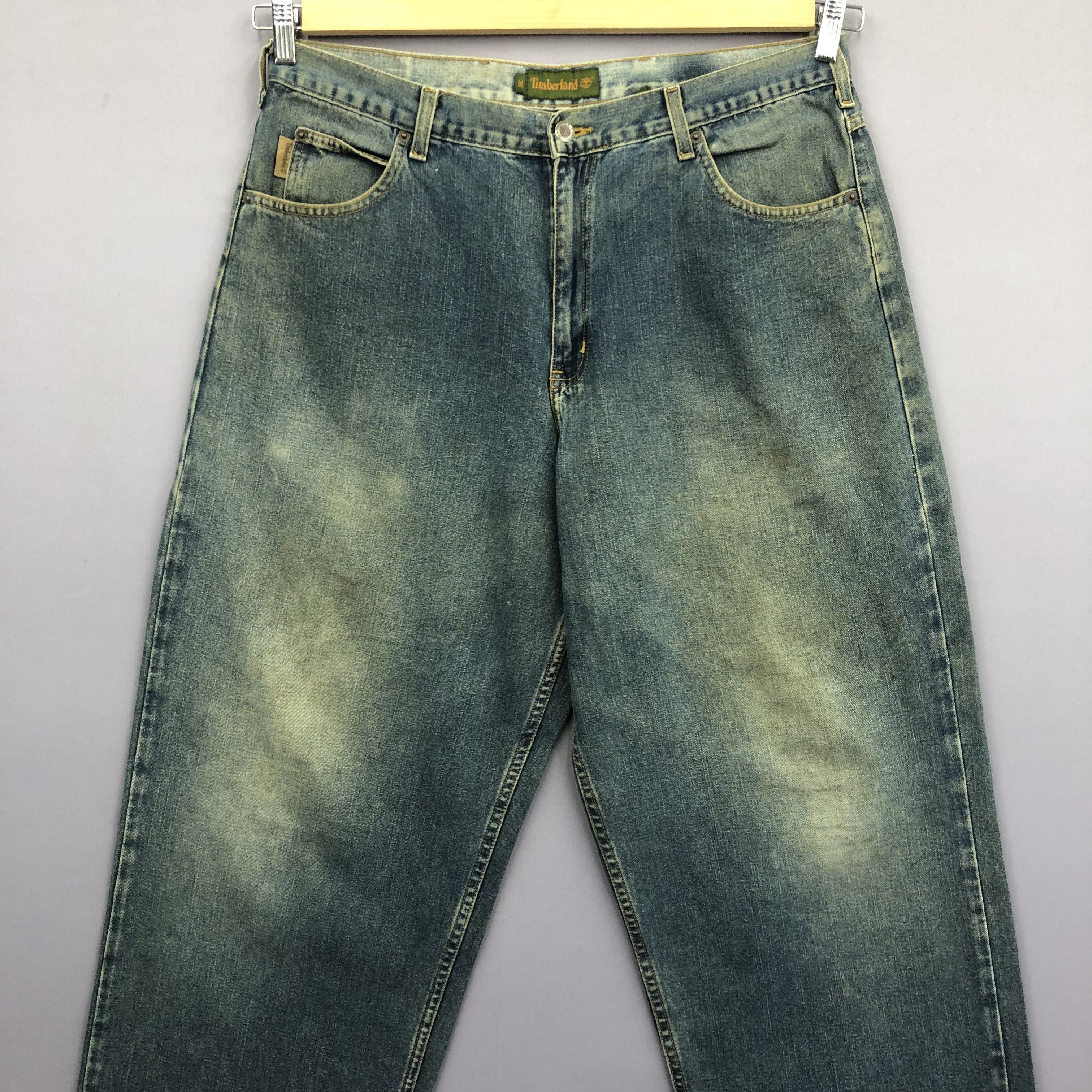 Jean Vintage Timberland Baggy Jeans Faded Loose Denim Size US 36 / EU 52 - 3 Thumbnail