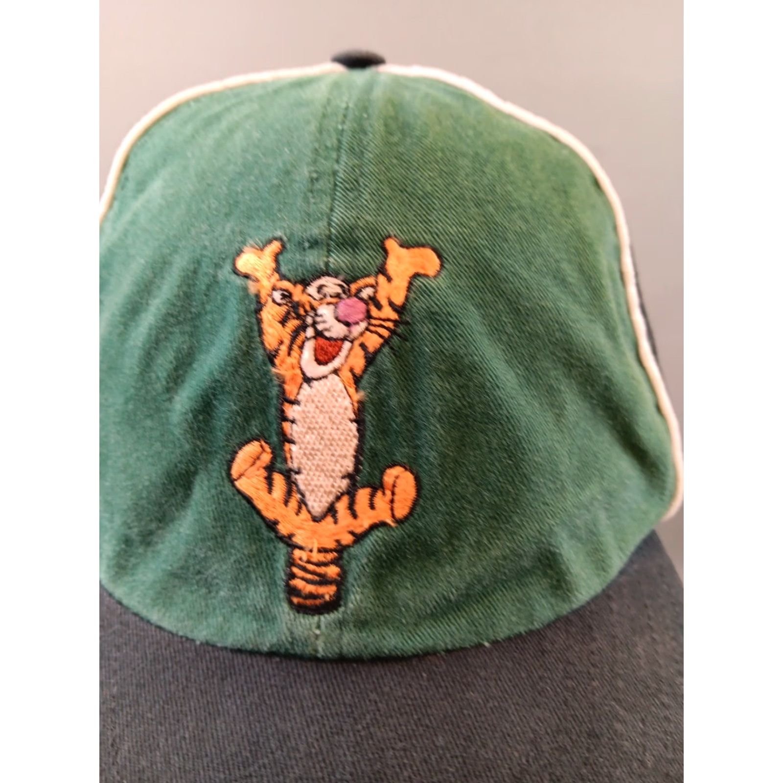 Disney VINTAGE Walt Disney World Hat Cap Adult Green Black Snapback Winnie The Pooh Tiger OSFA Baseball Cap Mens Womens Unisex Contemporary Casual Size ONE SIZE - 2 Thumbnail