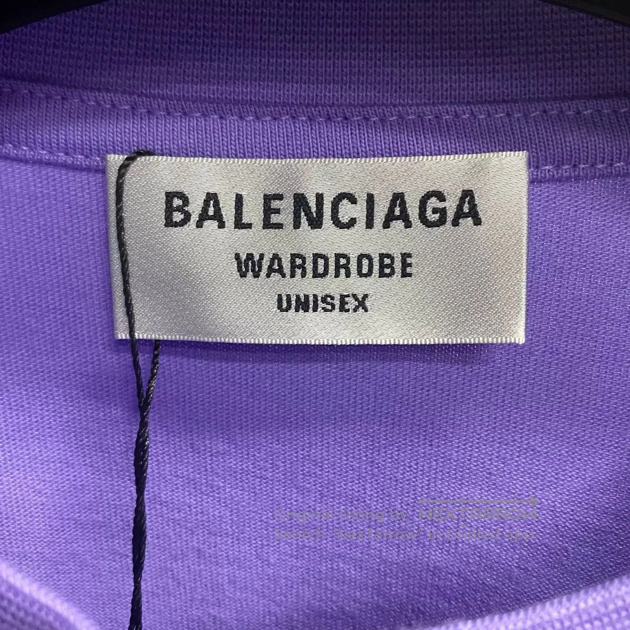 Balenciaga Balenciaga Purple Coke Logo Embroidered Tee. Size US L / EU 52-54 / 3 - 3 Thumbnail