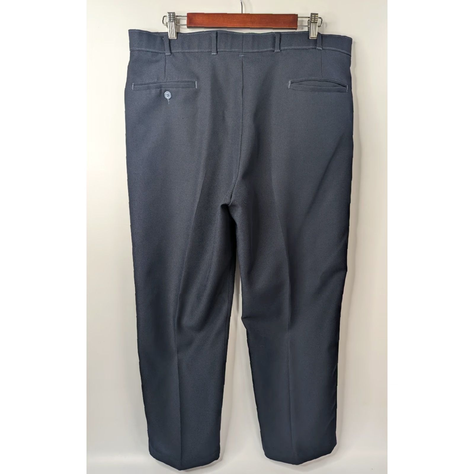 Levi's VINTAGE Levi's Action Slacks Pants Mens 38x31 Navy Polyester Dress 90s Trousers Size US 38 / EU 54 - 4 Thumbnail