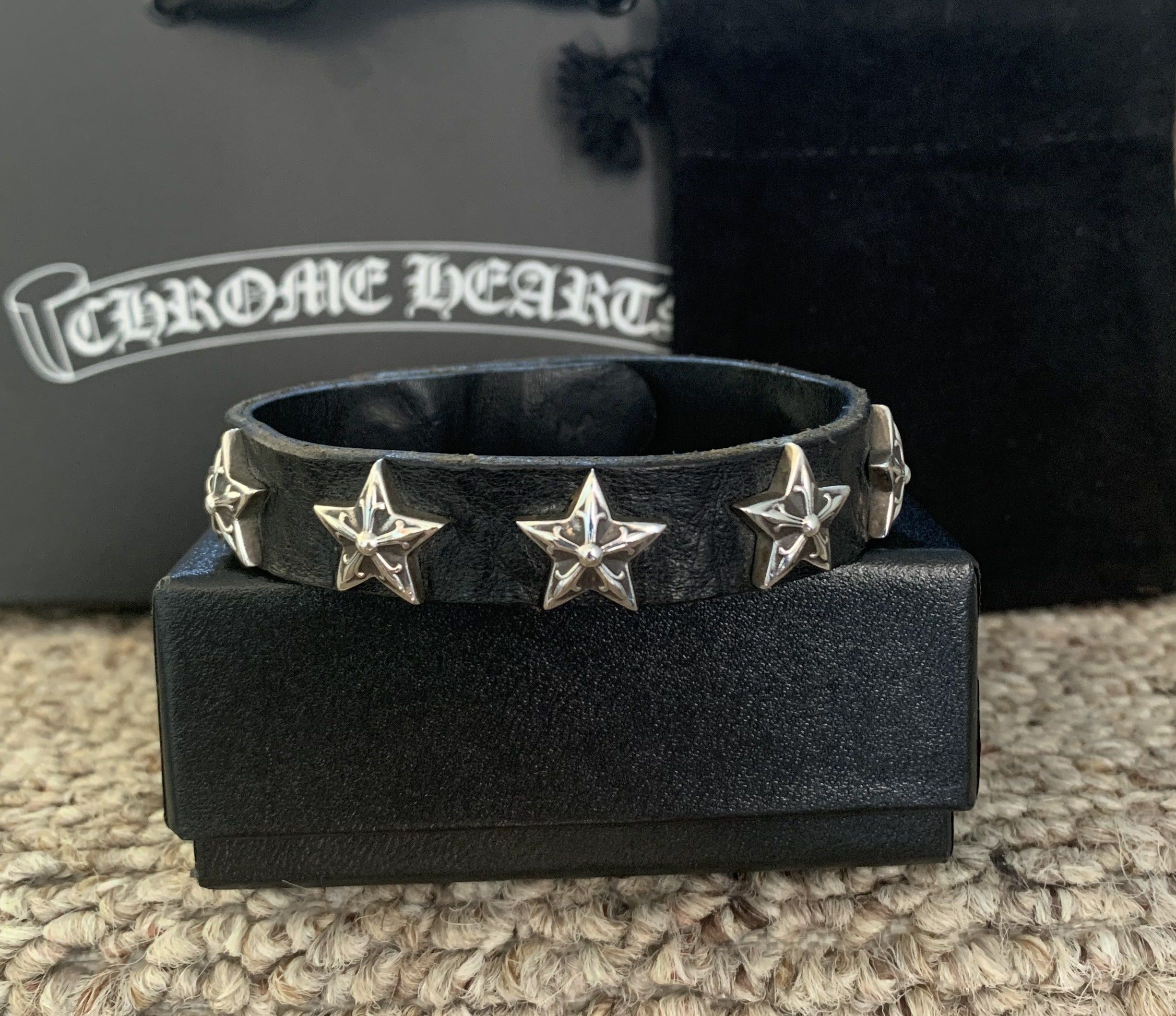 Chrome Hearts Chrome Hearts Adjustable Leather Silver Snap Bracelet Size ONE SIZE - 1 Thumbnail