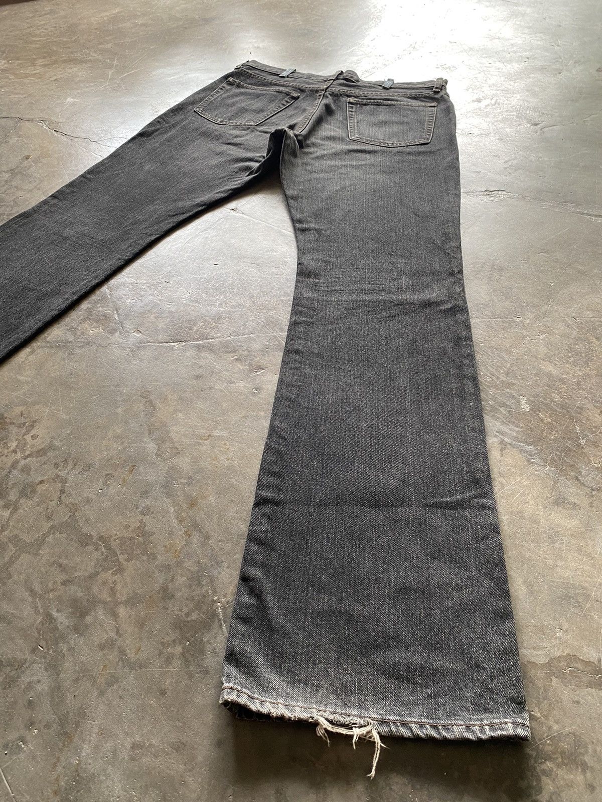 Japanese Brand × Uniqlo × Vintage Flare Jeans Japan Vintage Uniqlo Fade Black #32 Size US 33 - 7 Thumbnail