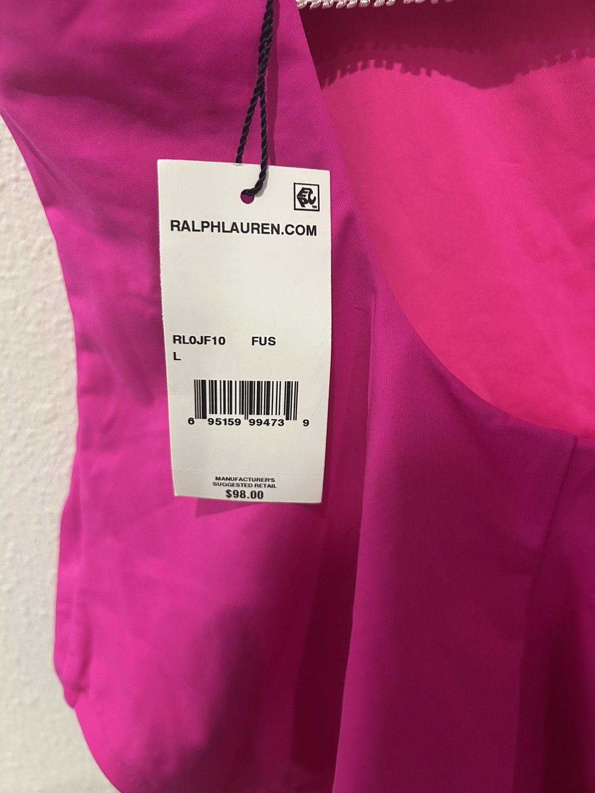 Polo Ralph Lauren Polo one piece pink swimsuit Size L / US 10 / IT 46 - 2 Thumbnail