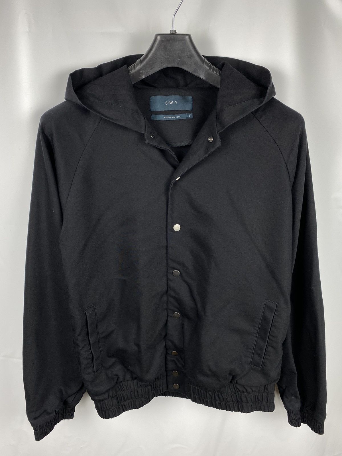 Other 3-W-Y New York Men Bomber Jacket Hooded Button Up size L Size US L / EU 52-54 / 3 - 1 Thumbnail