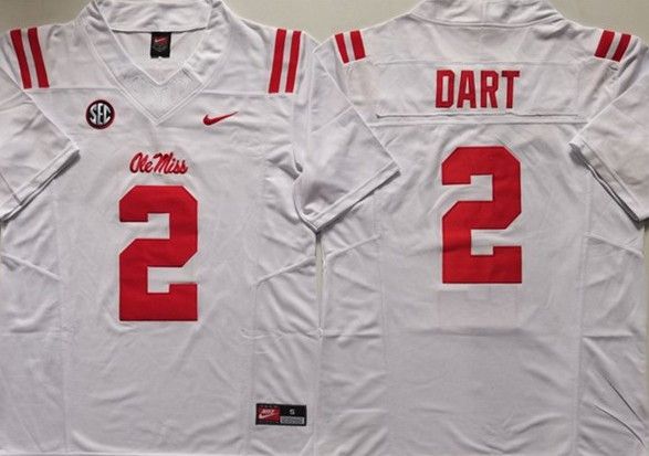 Other Men's Ole Miss Rebels 2 Jaxson Dart White Jersey Size US M / EU 48-50 / 2 - 1 Thumbnail