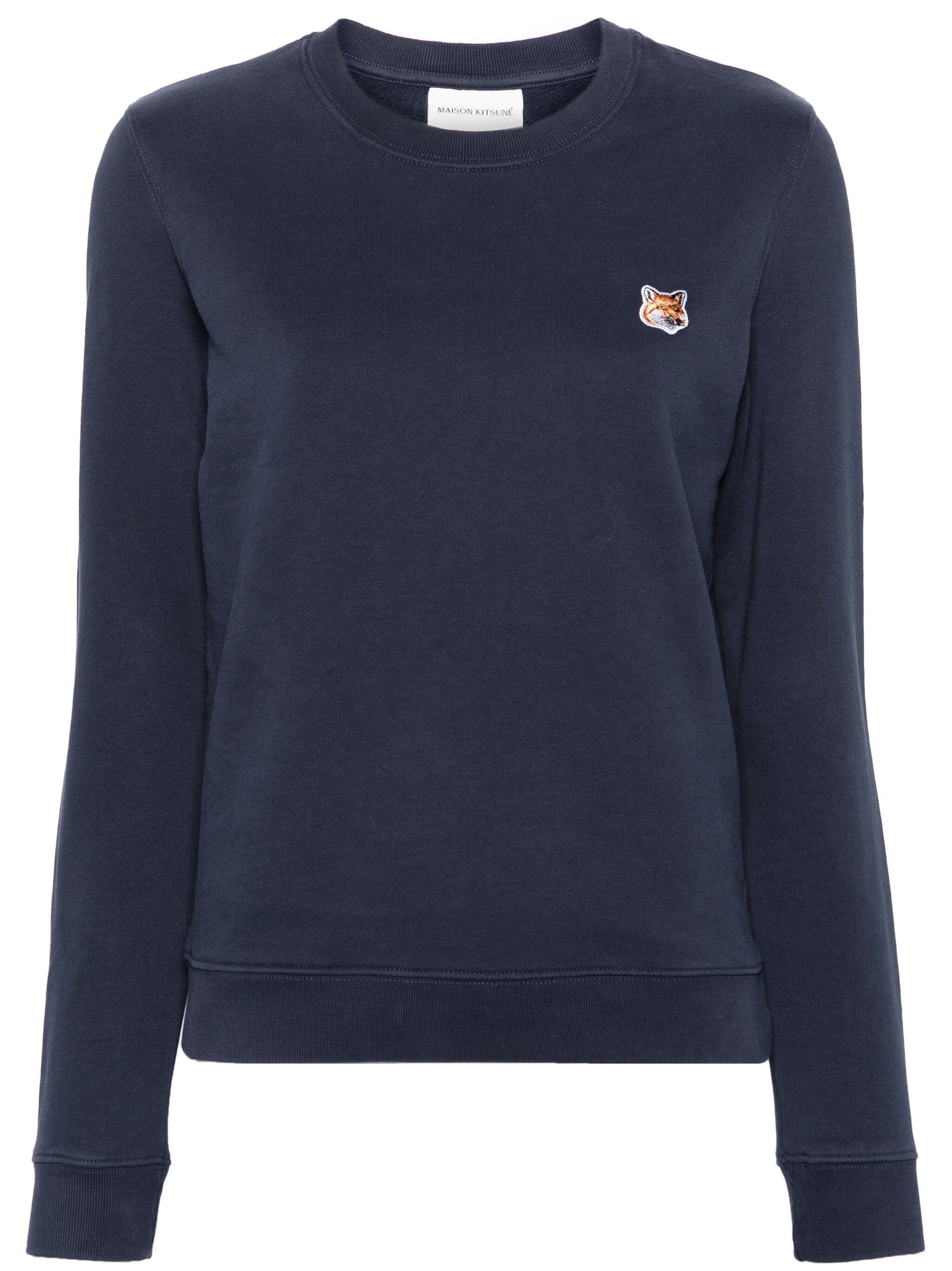 Maison Kitsune o1s22i1n1124 Fox Head Regular Fit Sweatshirt in Blue Size XS / US 0-2 / IT 36-38 - 1 Thumbnail