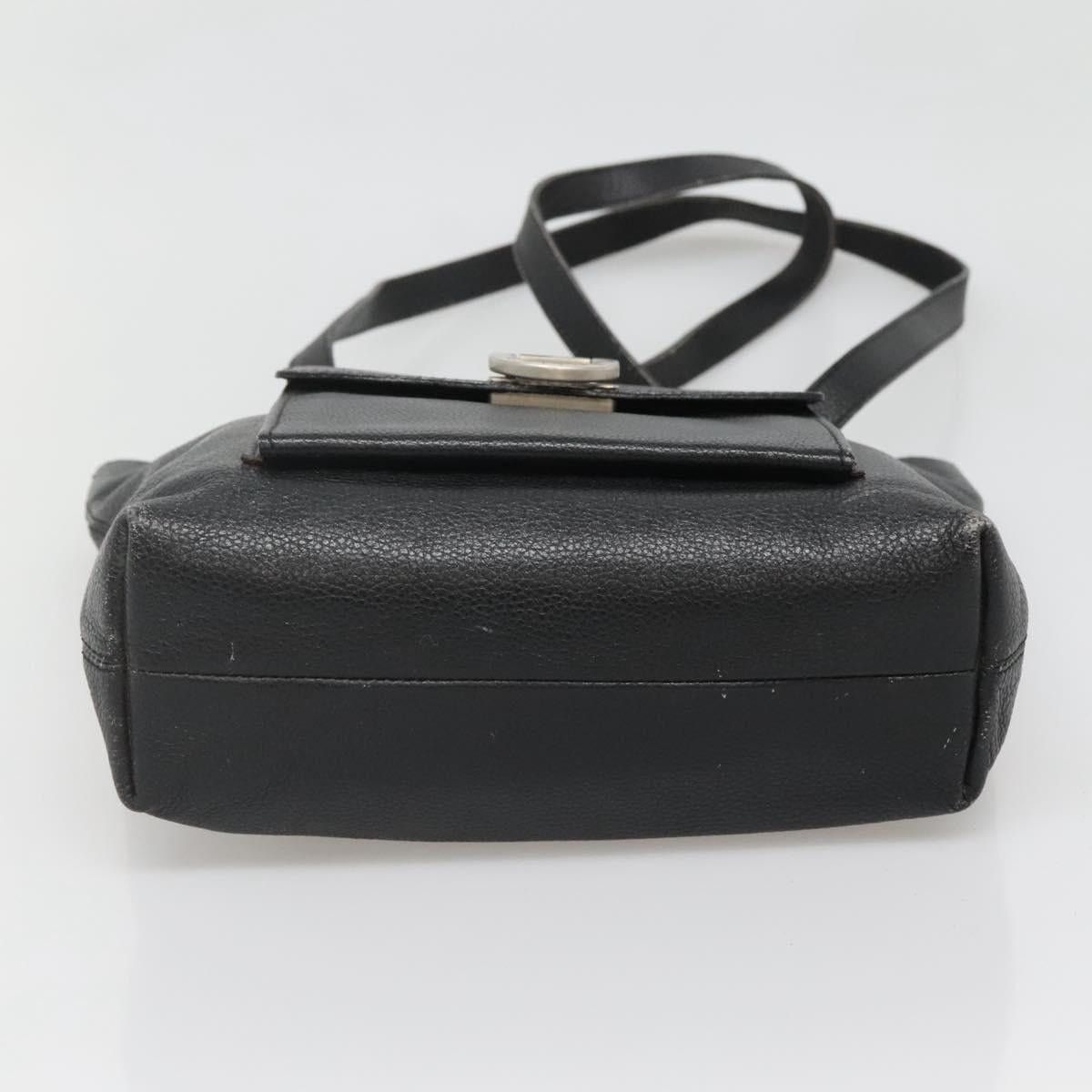 Celine CELINE Shoulder Bag Leather Black Silver Size ONE SIZE - 9 Thumbnail