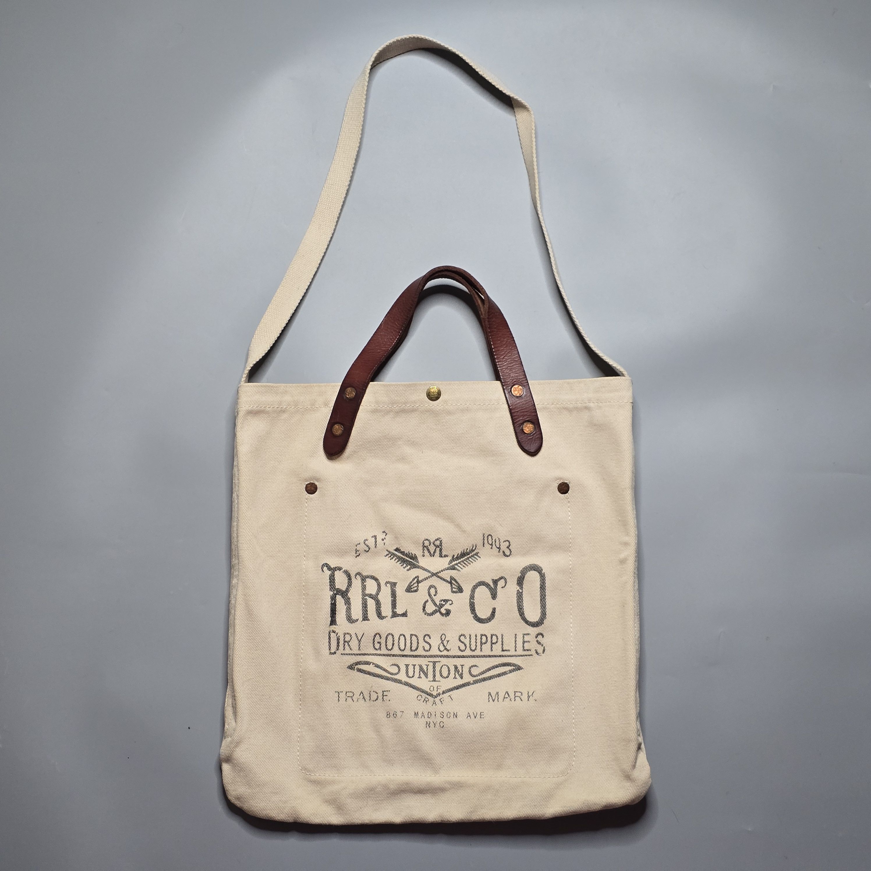RRL Ralph Lauren RRL - Canvas Shopper Tote Bag Size ONE SIZE - 1 Thumbnail