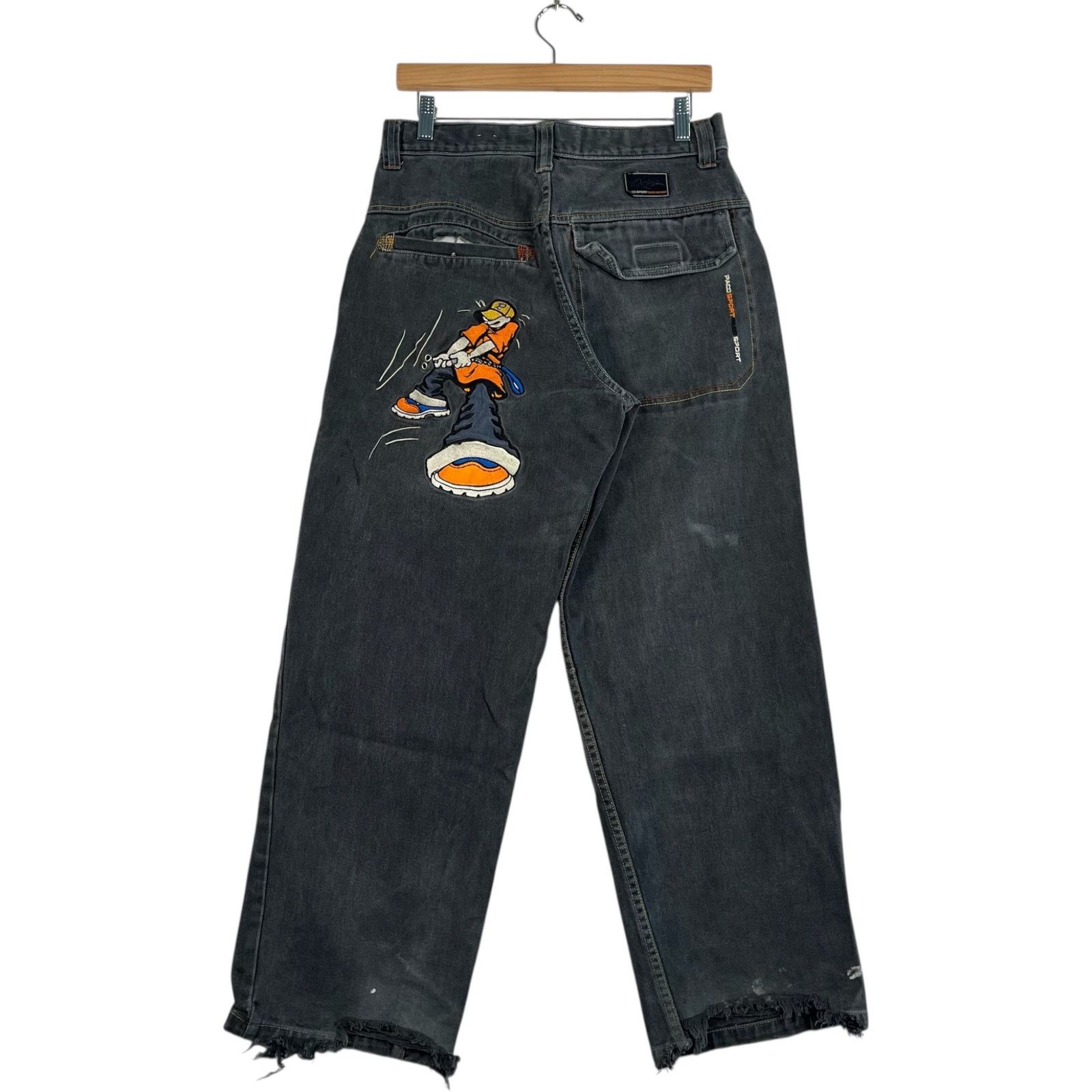 Vintage Vintage Paco Jeans Pitbull Wide Leg Denim Jeans 31 x 31 Size US 31 - 5 Thumbnail
