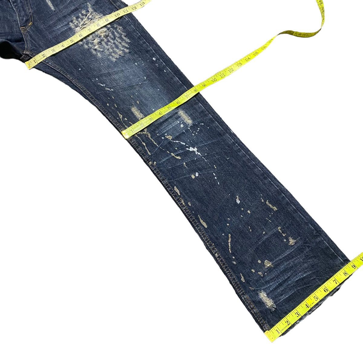Le Grande Bleu (L.G.B.) Xfrm Clawmark Denim Flare Jeans Size US 32 / EU 48 - 18 Thumbnail