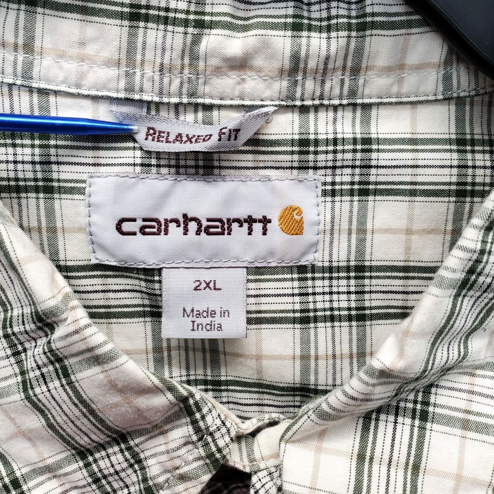 Carhartt Carhartt Shirt Mens 2XL Multi Plaid Relaxed Fit Short Sleeve Collared Button Up Size US XXL / EU 58 / 5 - 6 Thumbnail