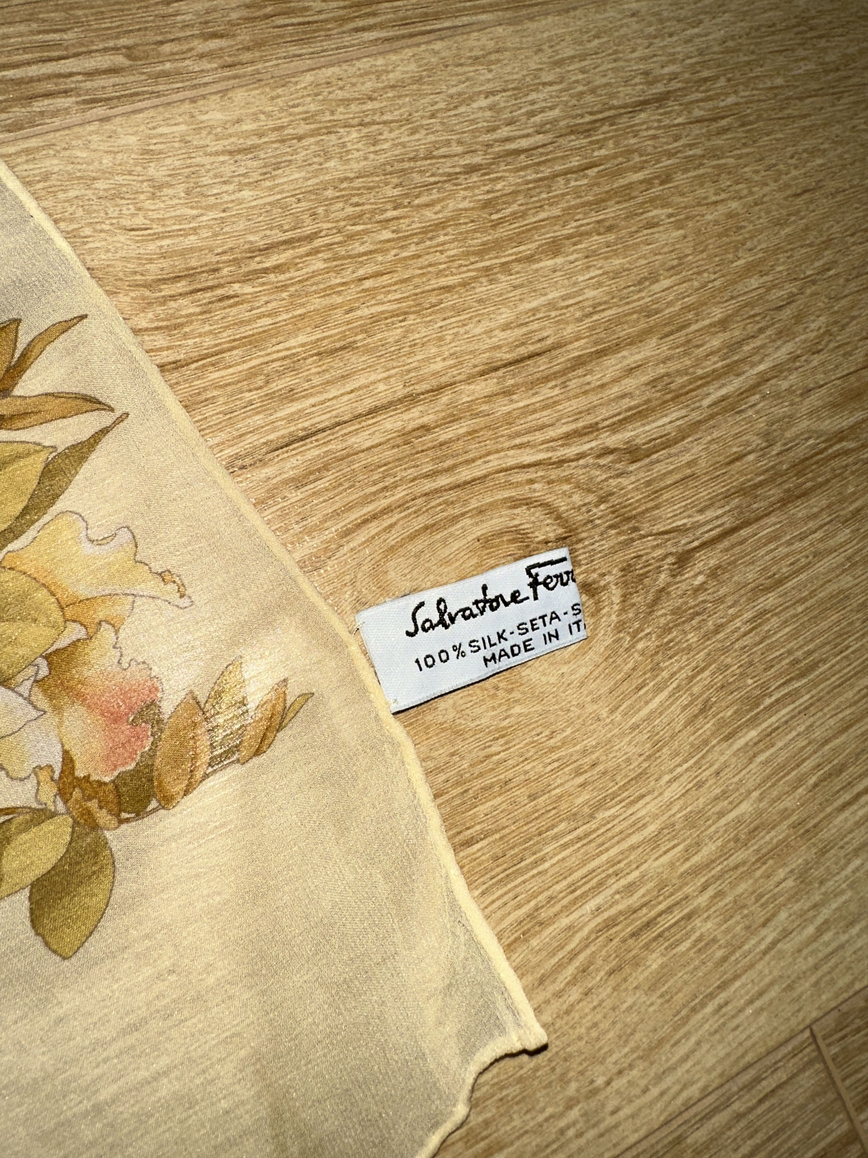 Salvatore Ferragamo Salvatore Ferragamo Leopard Tropical Resort 100% Silk Scarf Size ONE SIZE - 4 Thumbnail
