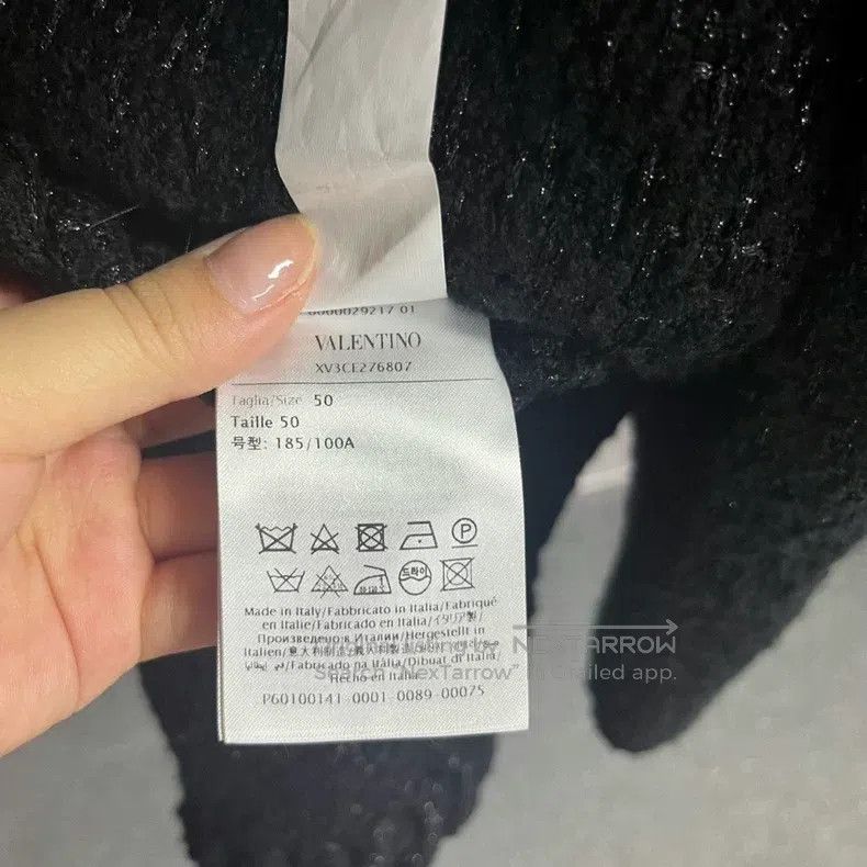 Valentino Valentino Black solid color V-neck long-sleeved jacket jac Size L / US 10 / IT 46 - 3 Thumbnail