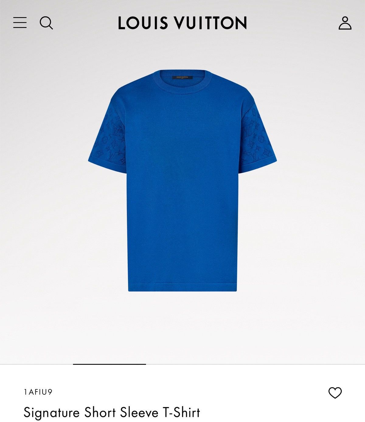 Louis Vuitton Louis Vuitton blue monogram sleeve t shirt S Size US S / EU 44-46 / 1 - 1 Thumbnail
