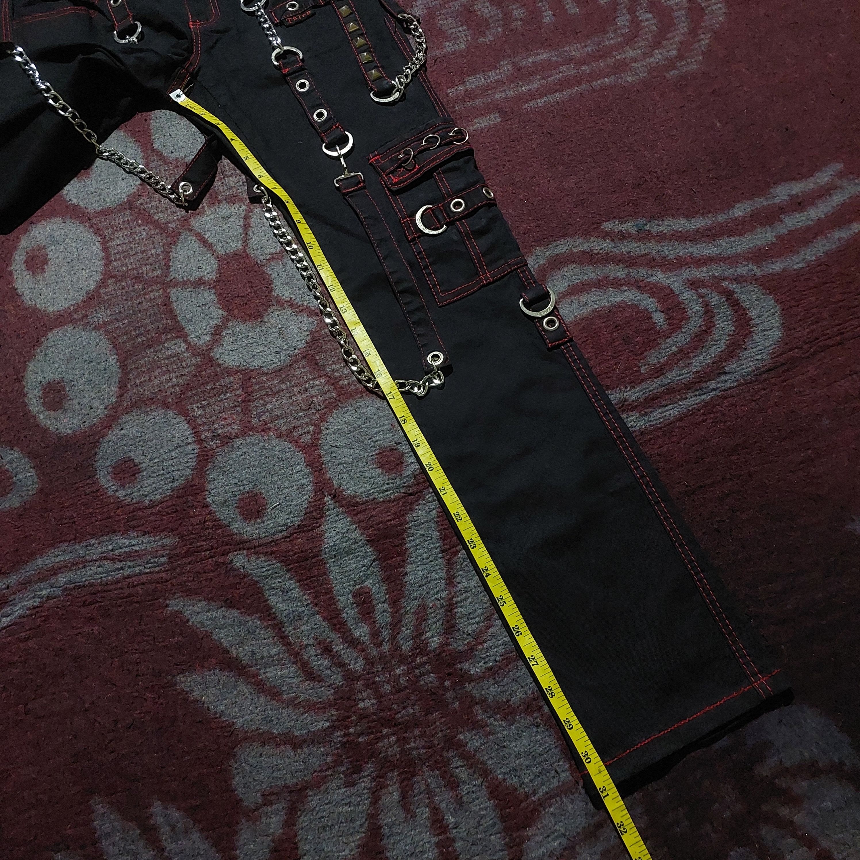 Tripp NYC Avant Garde Trip NYC X-Strap studded cargo Bondage Pants Size US 28 / EU 44 - 19 Thumbnail