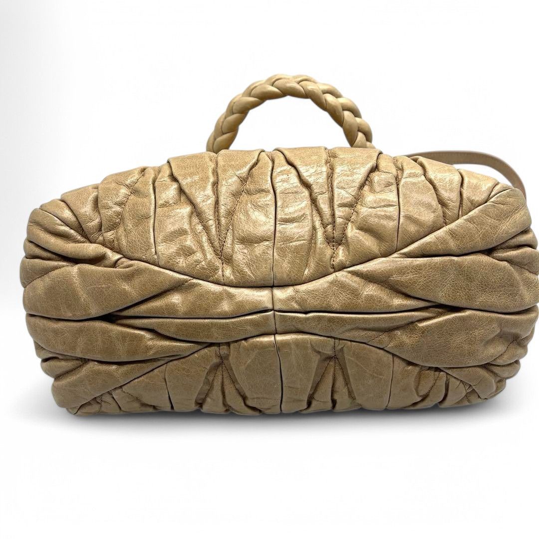 Miu Miu Miu Miu - Matelasse Y2K Beige Gold Hardware Handbag Size ONE SIZE - 6 Thumbnail