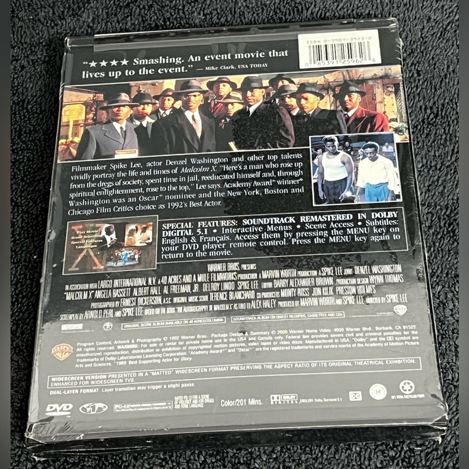 Sony Malcolm X on DVD 1999 Denzel Washington NEW Sealed Size ONE SIZE - 2 Thumbnail