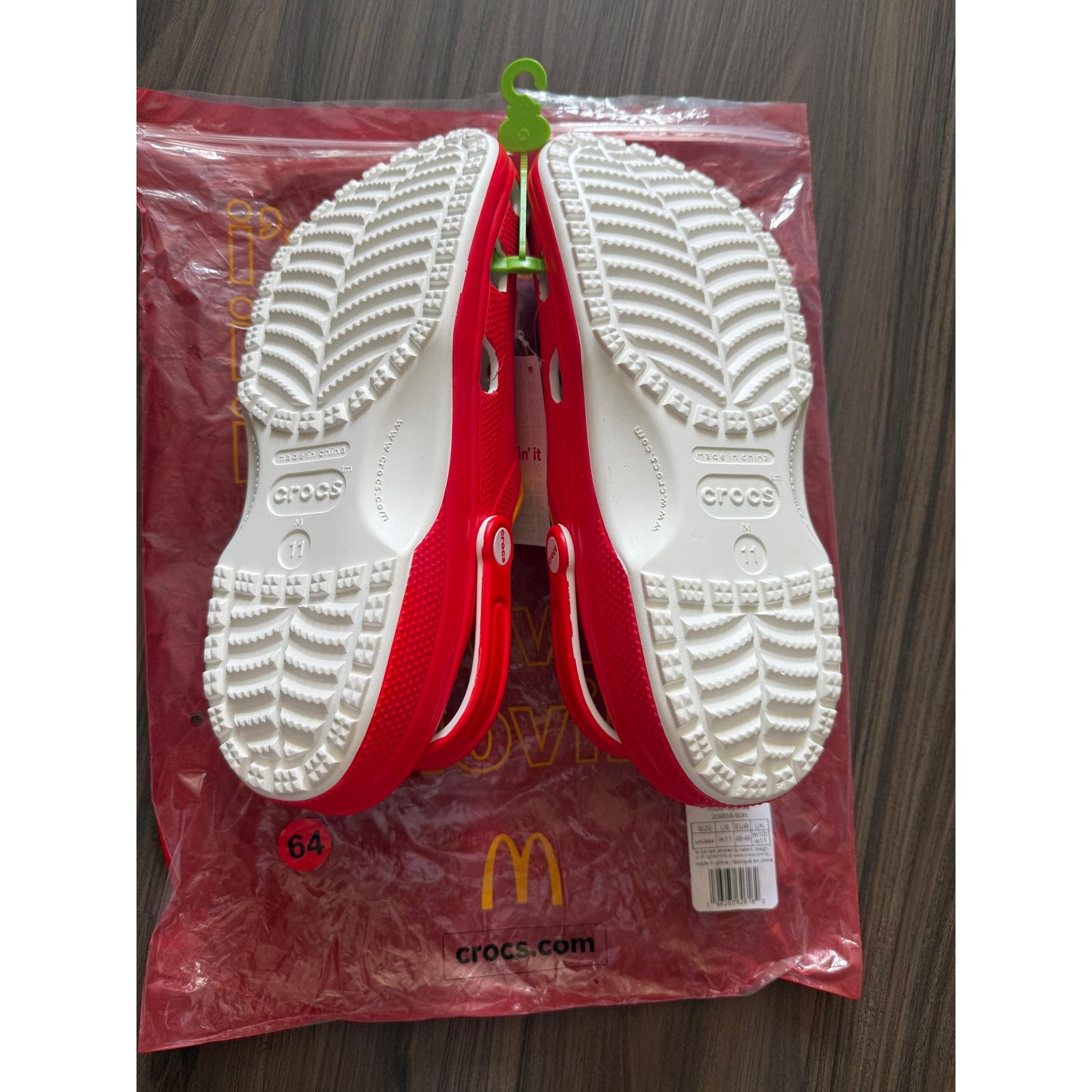 Crocs McDonald's x Crocs Classic Clog Red NWT M11/W13 Size US 11 / EU 44 - 3 Thumbnail