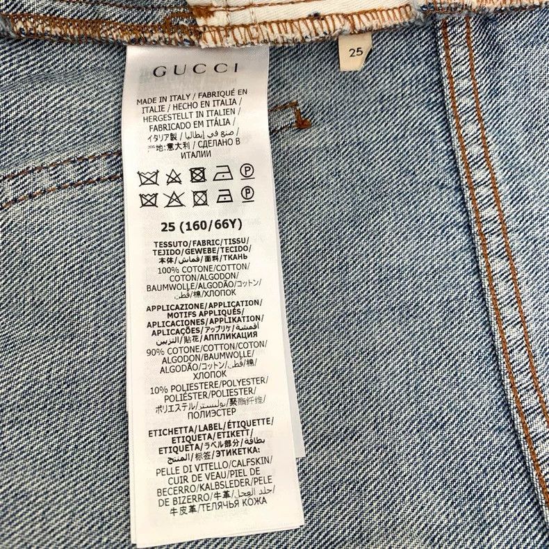 Gucci Gucci Size 25 Leather logo letter apple pattern embroidery Size US 26 / EU 42 - 7 Thumbnail
