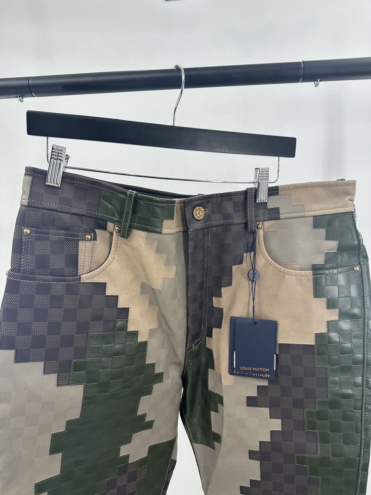 Louis Vuitton Louis Vuitton Damoflage Leather Pants 2024 Size US 38 / EU 54 - 6 Thumbnail