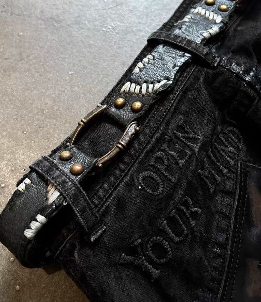 14th Addiction 14th Addiction Early Handcrafted Patchwork Belt Size ONE SIZE - 4 Thumbnail