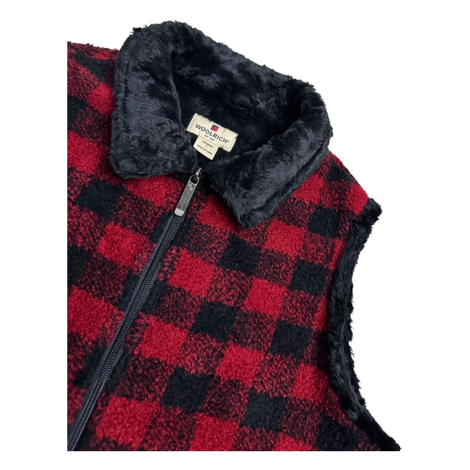 Woolrich Woolen Mills WOOLRICH PLAID Faux Fur Fleece Vintage Y2K Fall Vest Large Size L / US 10 / IT 46 - 2 Thumbnail