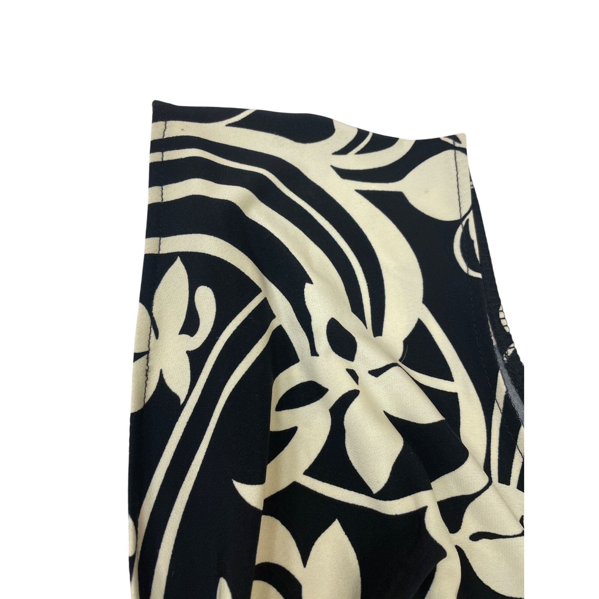 MAGGY LONDON Maggy London Womens Black Tan Floral Midi Summer Dress Size Size L / US 10 / IT 46 - 5 Thumbnail