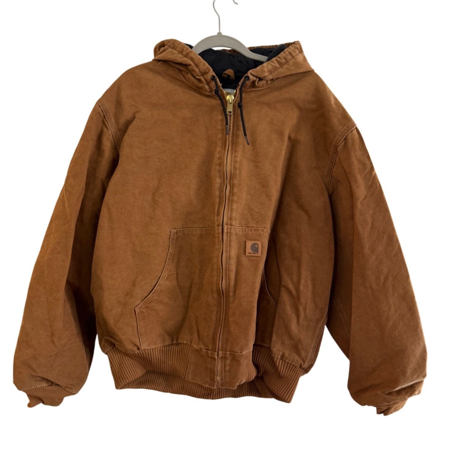 Carhartt Vintage Carhartt Brown Quilted-Lined Hooded Canvas Jacket XL Size US XL / EU 56 / 4 - 1 Thumbnail