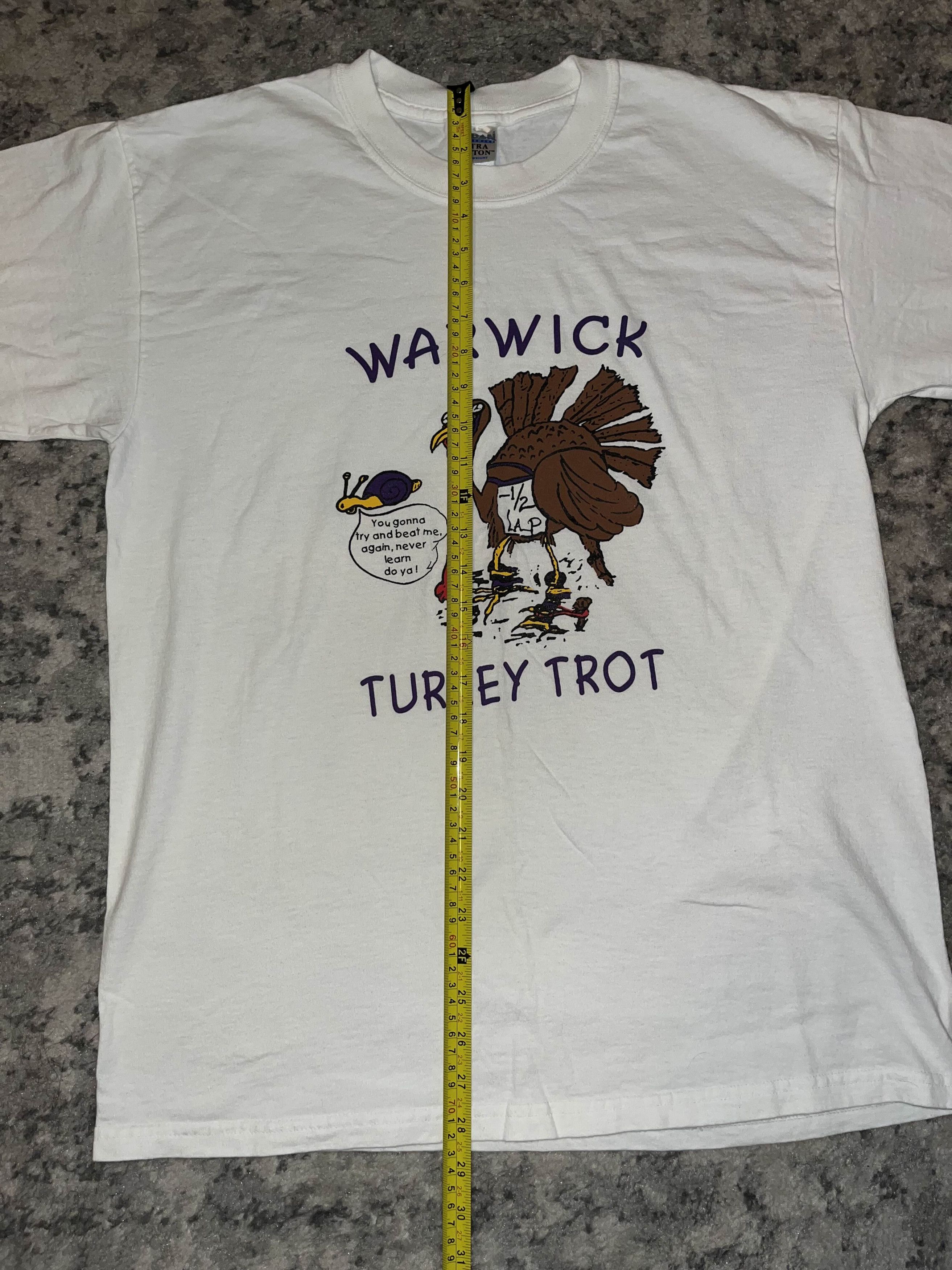 Vintage Vintage 90s Warwick Turkey Trot Race Shirt Size US L / EU 52-54 / 3 - 4 Thumbnail