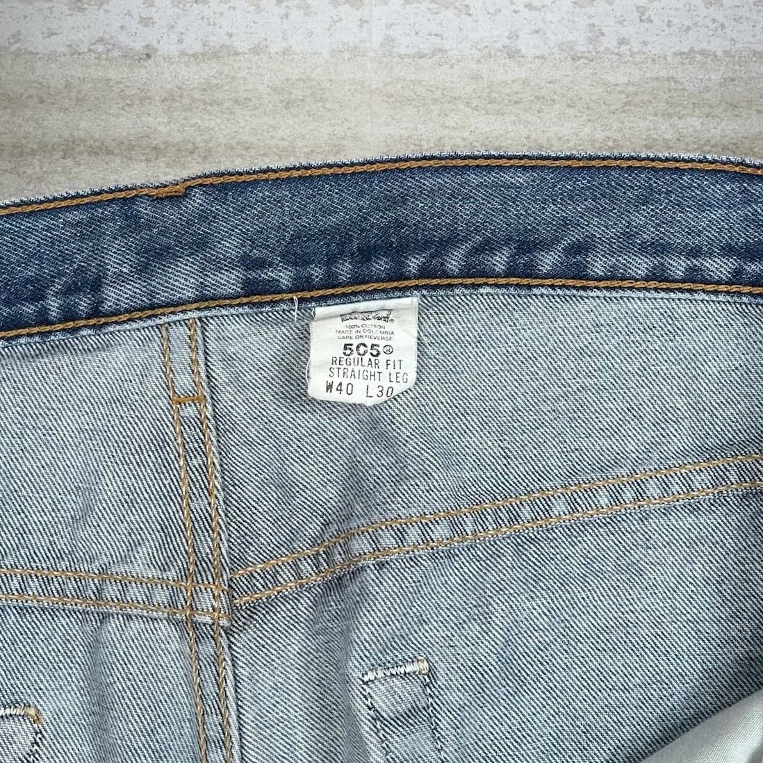Levi's Vintage 90s Levis Jeans 40x28 Regular Straight Medium Wash Size US 40 / EU 56 - 4 Thumbnail