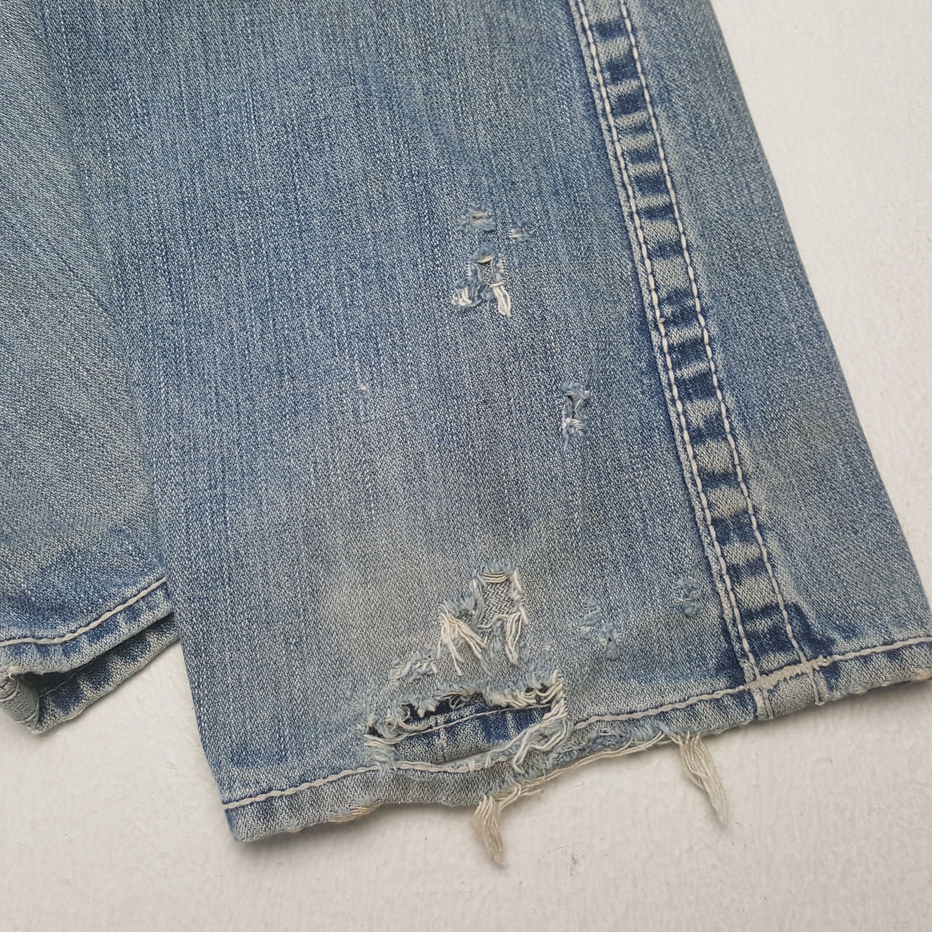 True Religion × Vintage True Religion Fashion Streetwear Style Distressed Jeans Size US 33 - 12 Thumbnail