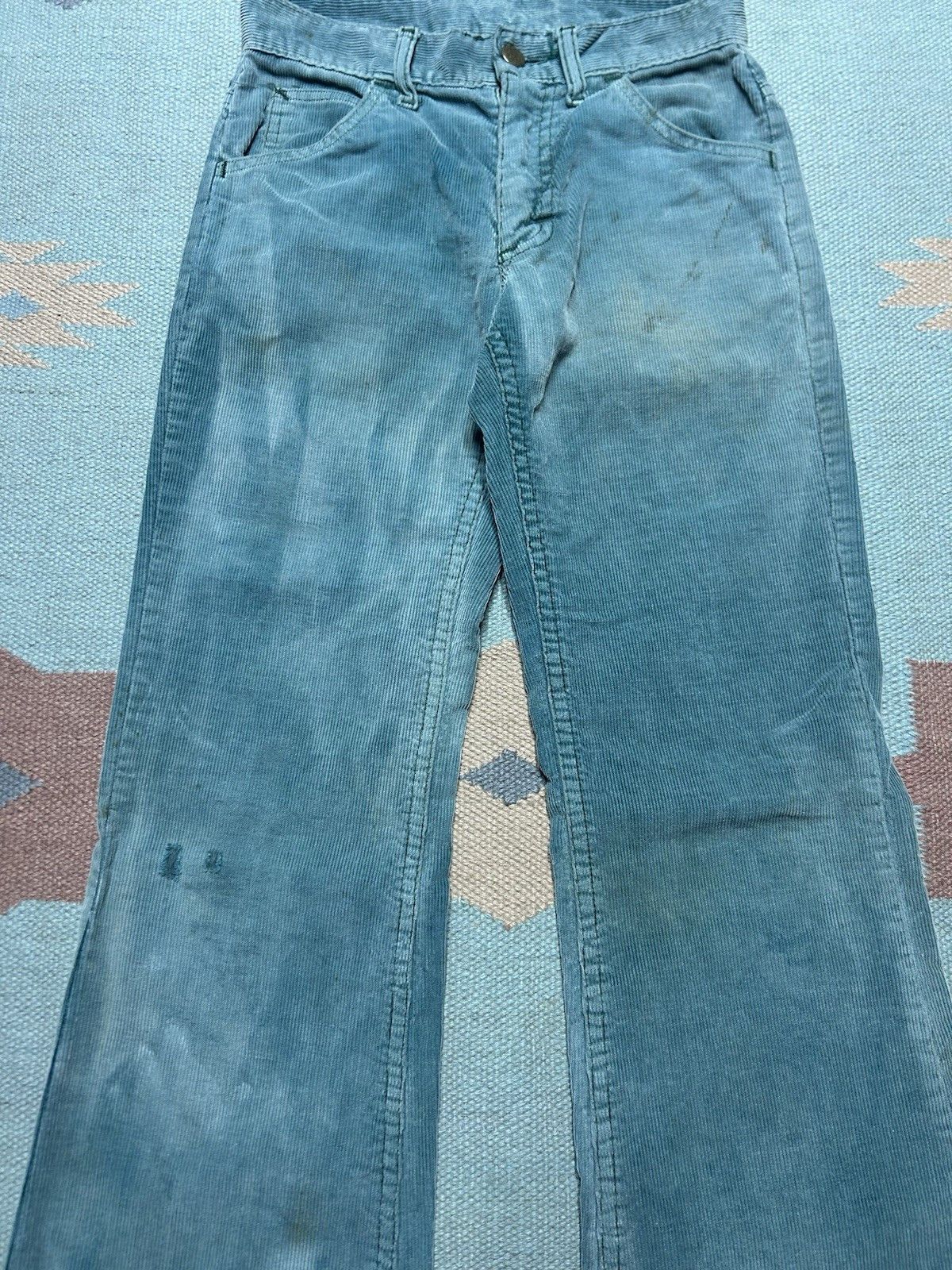Lee 70s corduroy bell bottom pants Lee faded distressed 25x31 Size 25" / US 0 / IT 36 - 4 Thumbnail