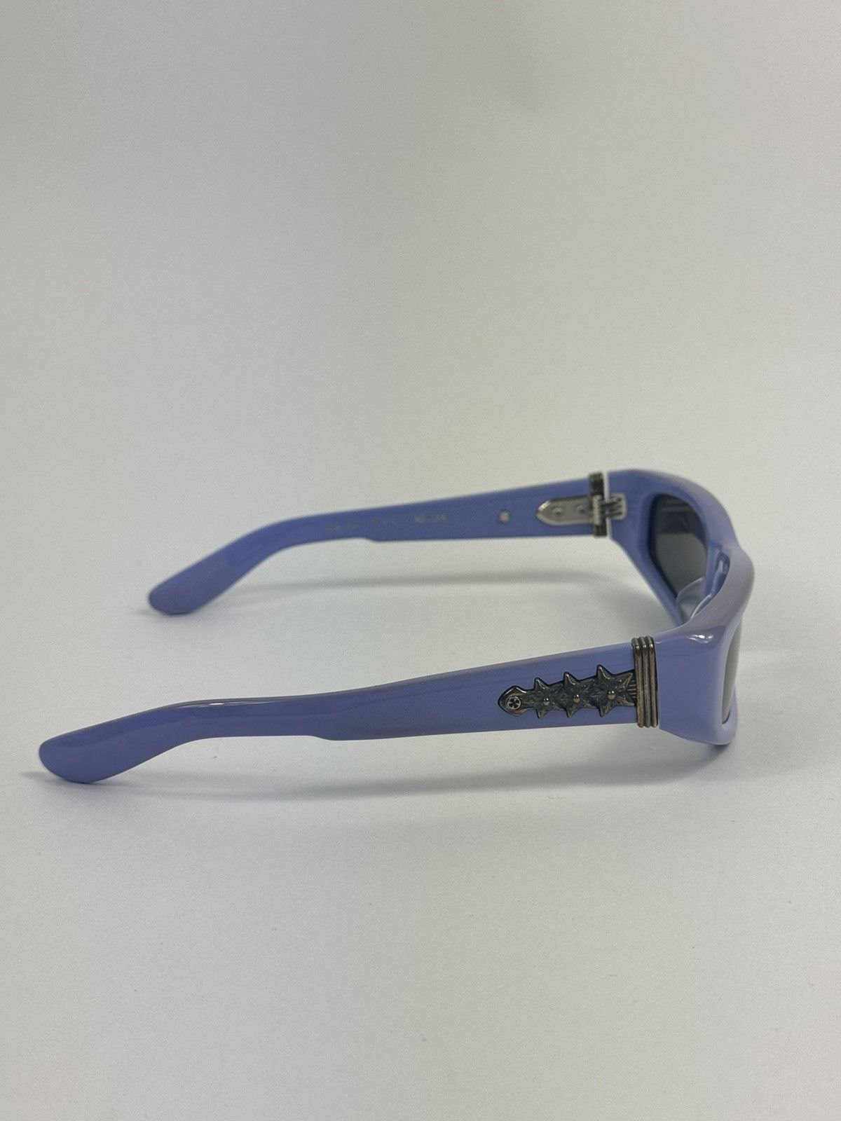 Chrome Hearts Lilac Sterling Silver Stars Hardware Roller Sunglasses RARE Size ONE SIZE - 3 Thumbnail