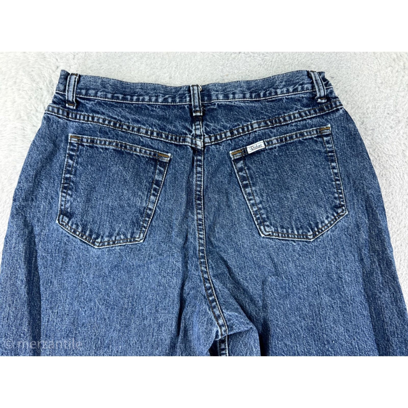 Lee Lee Jeans Pants Women 30 Blue Denim Capri Cotton Blend Stretch Mid Rise Med Wash Regular Flower Pattern 80s? 90s? Wait. Size 30" / US 8 / IT 44 - 4 Thumbnail