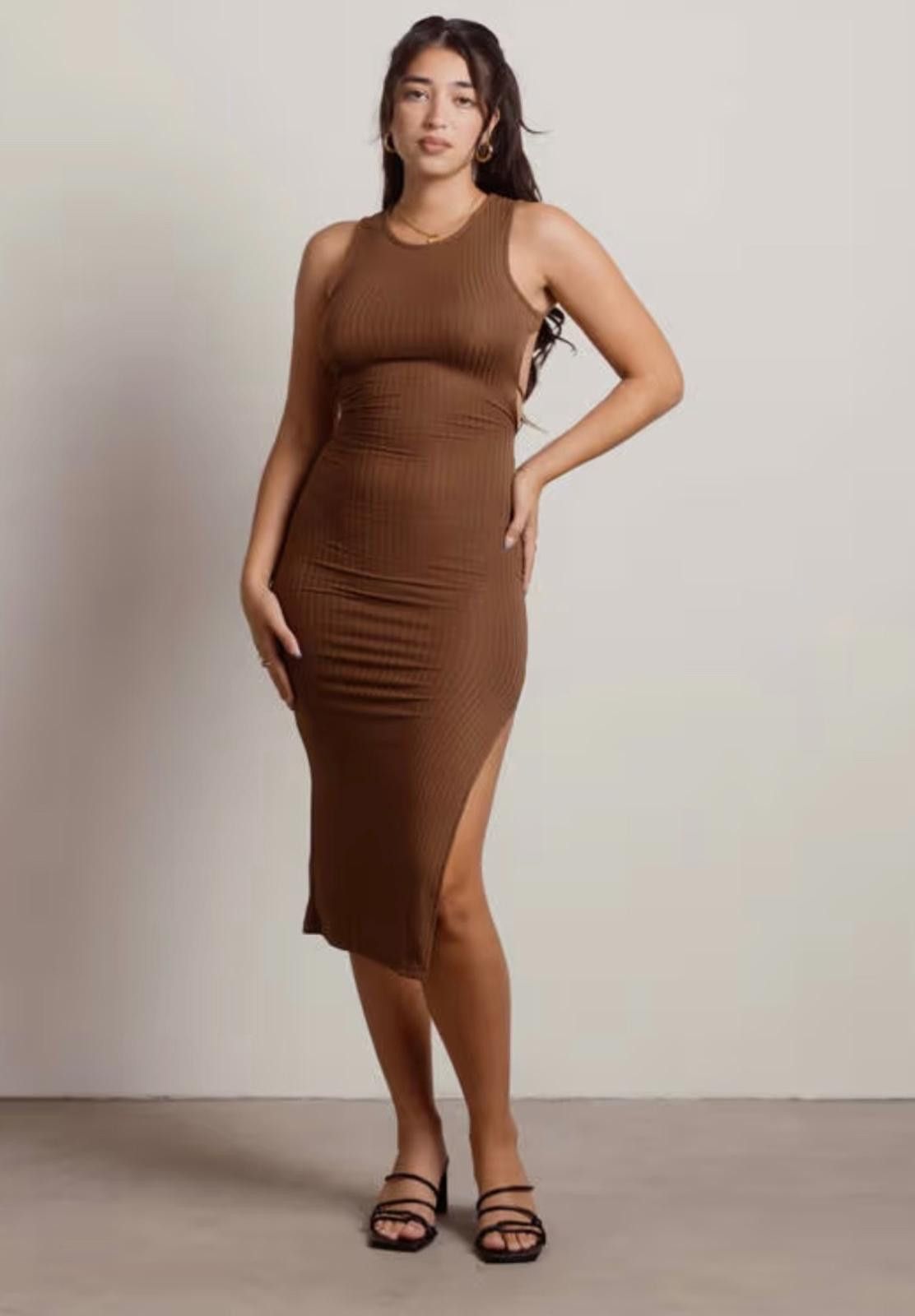 Other ENDLESS BLU Katara Ribbed Open Back Midi Dress (SMALL) Size S / US 4 / IT 40 - 2 Thumbnail