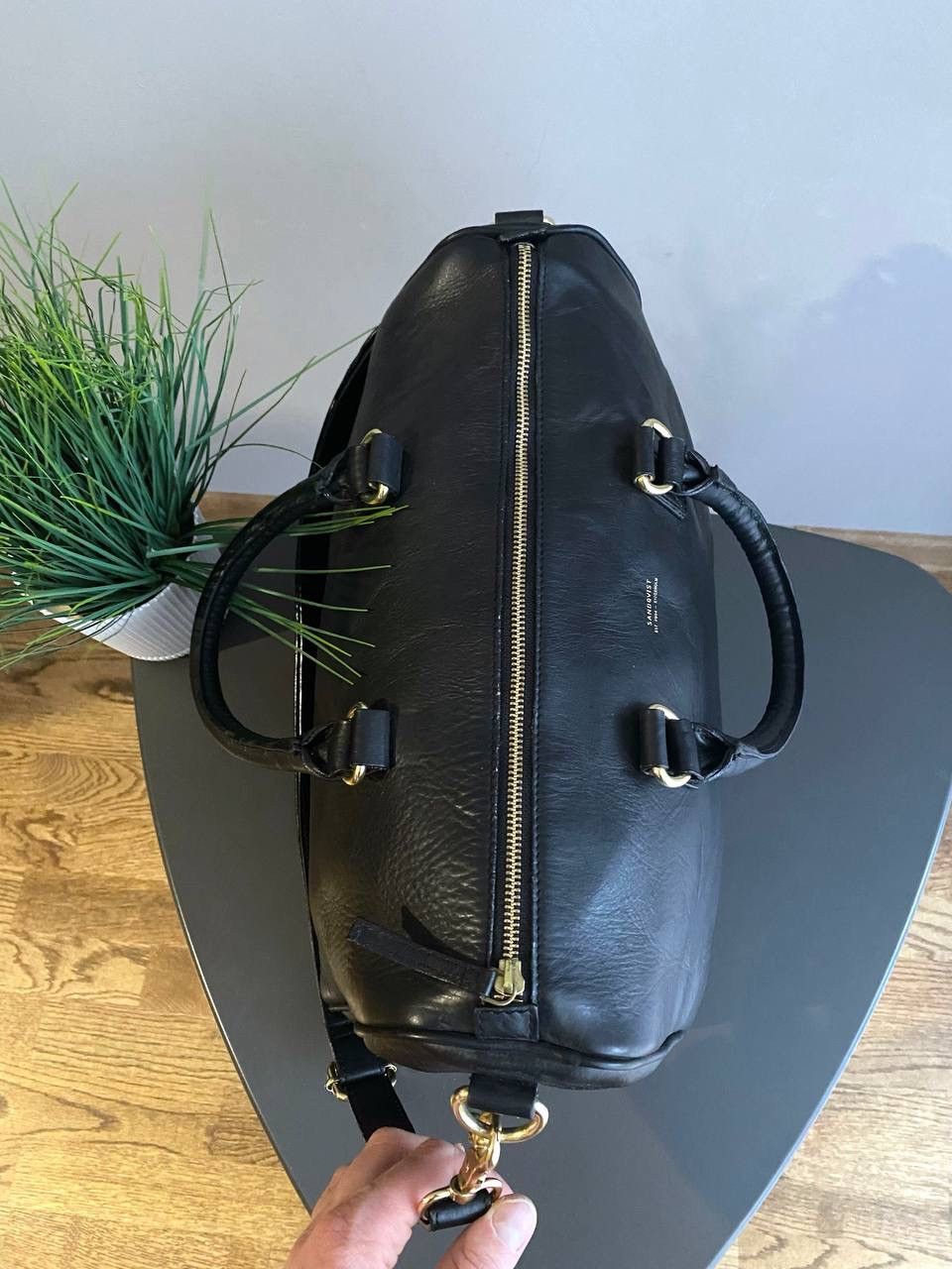 SANDQVIST Sandqvist Black Leather Handbag Shoulder Bag Size ONE SIZE - 13 Thumbnail