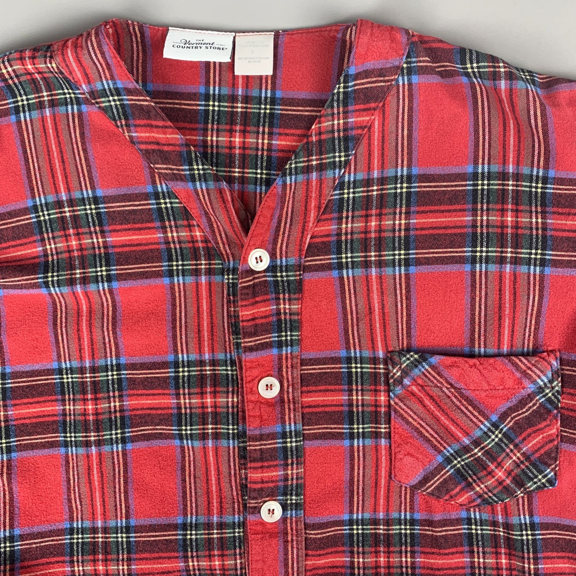 Vintage Mens Red Plaid Portuguese Flannel Nightshirt Size Large Verm Size US L / EU 52-54 / 3 - 7 Thumbnail