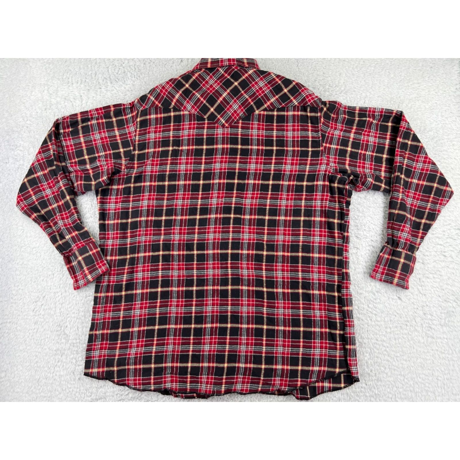 Wrangler Wrangler Shirt Men 2XL Red Plaid Western Flannel Button-Up 100% Cotton Size US XXL / EU 58 / 5 - 2 Thumbnail