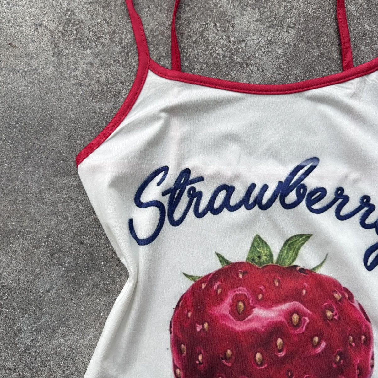 Hysteric Glamour 2000’s Aesthetic Strawberry Sexy Glam Y2K Tank Top Size M / US 6-8 / IT 42-44 - 3 Thumbnail